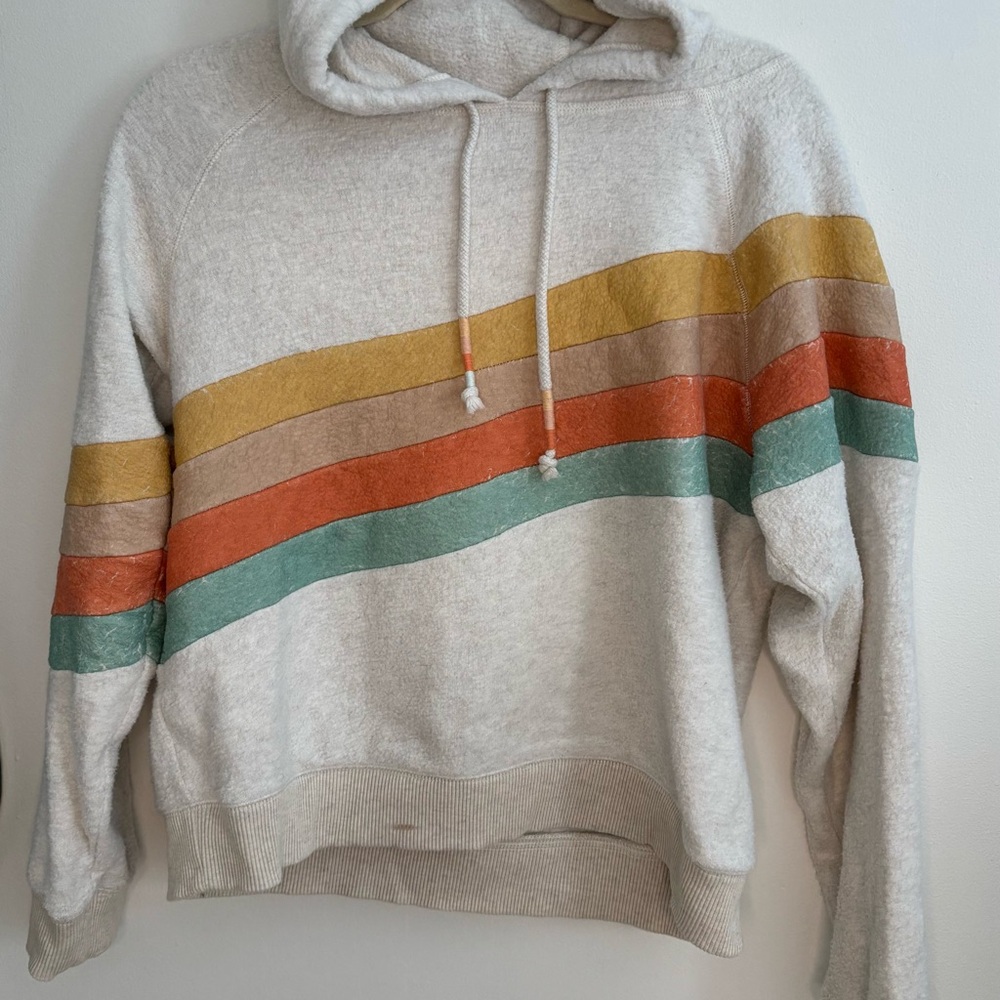 Faherty Sonoma Stripe Hoodie – Size S – Surf Stripe Pullover